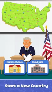 Conquer Countries mod apk country selection screen at the start of a run
